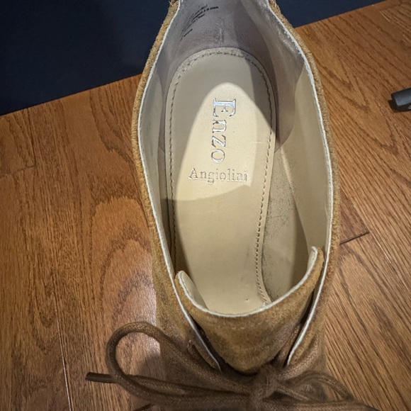 Enzo Angiolini lace up suede wedge booties (10) - Picture 6 of 8